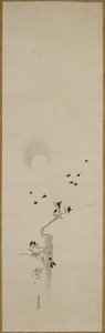 कौवे का झुंड, c.1690-1700 (कागज पर स्याही) द्वारा कुसुमी मोरीकेज कुसुमी मोरीकेज